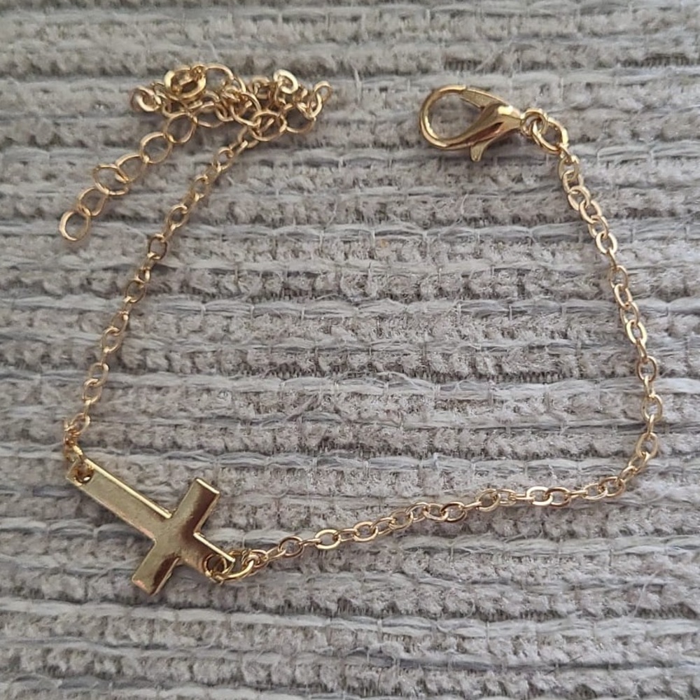 Gold Chain Love Jesus Bracelets For Women Charm Cr - Picture 6 of 6